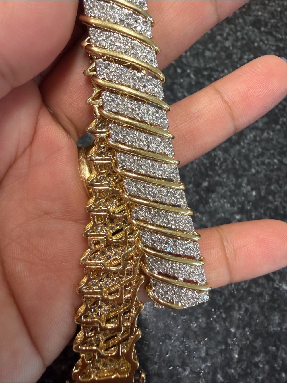 14k natural diamond bracelet